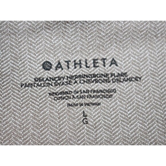 New w/Tags -Large - Athleta Delancey Herringbone Flare Pants - Beige Herringbone - Picture 7 of 12